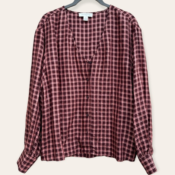Treasure & Bond Tops - 3/$20 Treasure & Bond Plaid Blouse